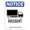 Signmission OSHA Notice, 5" Height, Height Sign With Symbol, 5" X 3.5", Portrait OS-NS-D-35-V-13453 - alternate 1
